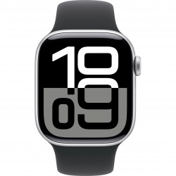 Apple Watch Series 10 42mm (GPS) Silver Aluminium Case with Black Sport Band - M/L (MXLK3, MWWW3)