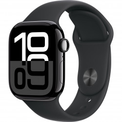 Apple Watch Series 10 42mm (GPS+LTE) Jet Black Aluminium Case with Black Sport Band - M/L (MWX73)