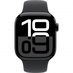 Apple Watch Series 10 42mm (GPS+LTE) Jet Black Aluminium Case with Black Sport Band - M/L (MWX73)