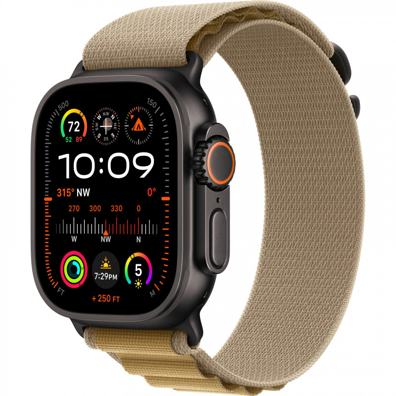 Apple Watch Ultra 2 (2024) 49mm (GPS+LTE) Black Titanium Case with Tan Alpine Loop - Medium (MYQ13, MYTF3) Apple Watch Ultra 2 (2024) 49mm (GPS+LTE) Black Titanium Case with Tan Alpine Loop - Medium (MYQ13, MYTF3)