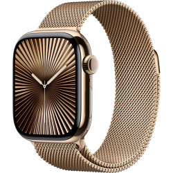 Apple Watch Series 10 42mm (GPS+LTE) Gold Titanium Case with Gold Milanese Loop (MX083)