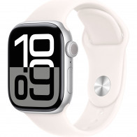 Apple Watch Series 10 42mm (GPS) Silver Aluminum Case with Light Blush Sport Band - M/L (MWWW3, MXLP3)