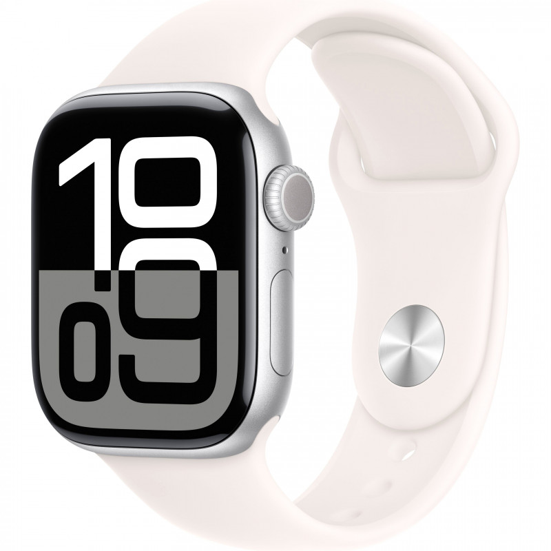 Apple Watch Series 10 42mm (GPS) Silver Aluminum Case with Light Blush Sport Band - M/L (MWWW3, MXLP3) Apple Watch Series 10 42mm (GPS) Silver Aluminum Case with Light Blush Sport Band - M/L (MWWW3, MXLP3)