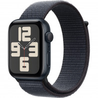 Apple Watch SE 2024 44mm (GPS) Midnight Aluminum Case with Ink Sport Loop (MXEP3)