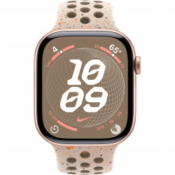 Apple Watch Series 10 46mm (GPS) Rose Gold Aluminium Case with Desert Stone Nike Sport Band - S/M (MYL83, MWX23)