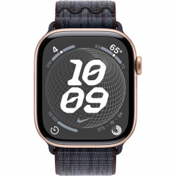 Apple Watch Series 10 46mm (GPS) Rose Gold Aluminium Case with Black/Blue Nike Sport Loop (MYJD3, MWX23)