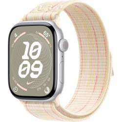 Apple Watch Series 10 46mm (GPS) Silver Aluminium Case with Starlight/Pink Nike Sport Loop (MYJE3, MWX03)