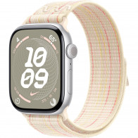 Apple Watch Series 10 46mm (GPS) Silver Aluminium Case with Starlight/Pink Nike Sport Loop (MYJE3, MWX03)