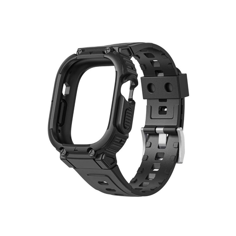 Ремешок WIWU Silicone Armor Series Hard PC Case Band 42/44/45mm Black (Wi-WB014) Ремешок WIWU Silicone Armor Series Hard PC Case Band 42/44/45mm Black (Wi-WB014)
