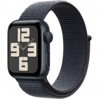 Apple Watch SE 2024 40mm (GPS) Midnight Aluminum Case with Ink Sport Loop (MXEA3)
