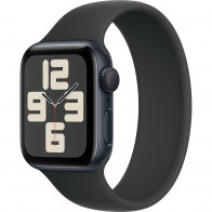 Apple Watch SE 2024 40mm (GPS) Midnight Aluminum Case with Black Solo Loop - Size 6 (MC0X4, MA9A4)