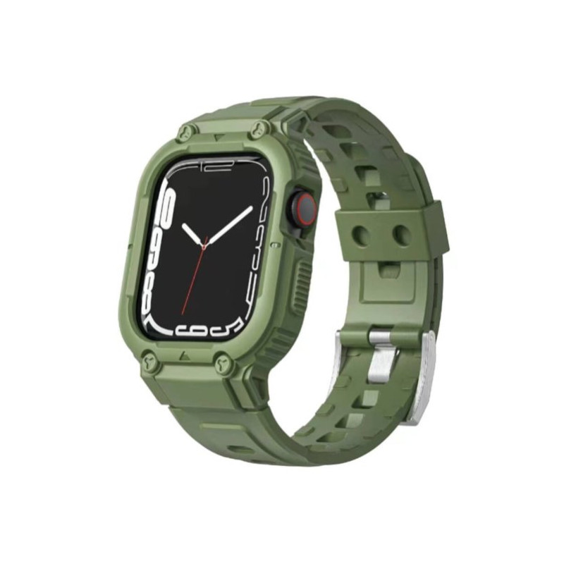 Ремінець WIWU Silicone Armor Series Hard PC Case Band 42/44/45mm Green (Wi-WB014) Ремінець WIWU Silicone Armor Series Hard PC Case Band 42/44/45mm Green (Wi-WB014)