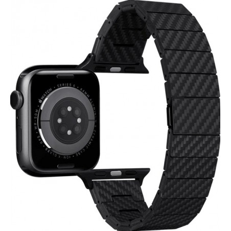 Ремінець Pitaka Carbon Fiber Watch Band для Apple Watch 49/45/44mm Modern Black/Gray (AWB2307)