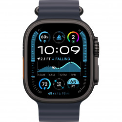 Apple Watch Ultra 2 (2024) 49mm (GPS+LTE) Black Titanium Case with Navy Ocean Band (MYPA3, MYTC3)