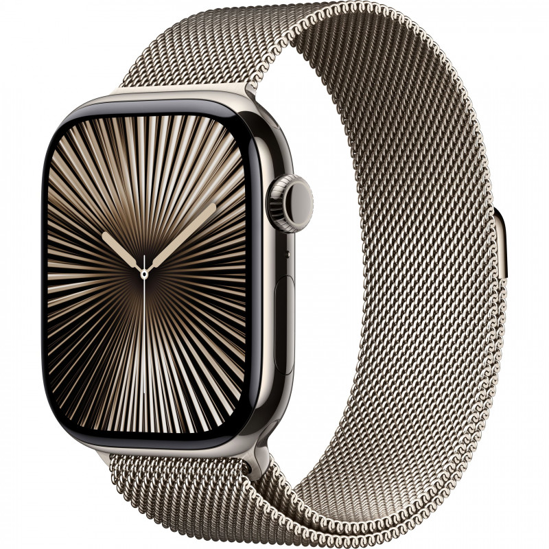 Apple Watch Series 10 46mm (GPS+LTE) Natural Titanium Case with Natural Milanese Loop - S/M (MC7Q4) Apple Watch Series 10 46mm (GPS+LTE) Natural Titanium Case with Natural Milanese Loop - S/M (MC7Q4)