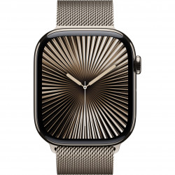 Apple Watch Series 10 46mm (GPS+LTE) Natural Titanium Case with Natural Milanese Loop - S/M (MC7Q4)