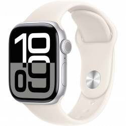 Apple Watch Series 10 42mm (GPS) Silver Aluminium Case with Starlight Sport Band - S/M (MXLL3, MWWW3)