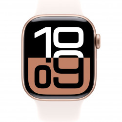 Apple Watch Series 10 42mm (GPS+LTE) Rose Gold Aluminium Case with Light Blush Sport Band - S/M (MWX93)