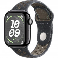 Apple Watch Series 10 42mm (GPS) Jet Black Aluminium Case with Midnight Sky Nike Sport Band - M/L (MYJQ3, MWWX3)