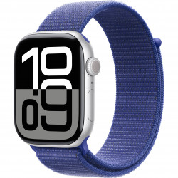 Apple Watch Series 10 46mm (GPS) Silver Aluminium Case with Ultramarine Sport Loop (MXL73, MWX03)