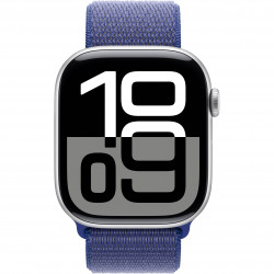 Apple Watch Series 10 46mm (GPS) Silver Aluminium Case with Ultramarine Sport Loop (MXL73, MWX03)