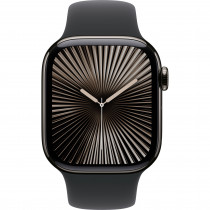 Apple Watch Series 10 42mm (GPS+LTE) Slate Titanium Case with Black Sport Band - M/L (MWXH3)