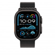 Титановый ремешок Apple для Apple Watch 49mm Milanese Loop Black Titanium - Size L (MXKH3)