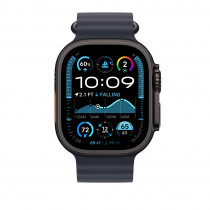 Ремінець Ocean Band для Apple Watch 49mm Navy Ocean Band - Black Titanium Finish (MYPA3)
