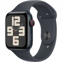 Apple Watch SE 2024 44mm (GPS+LTE) Midnight Aluminum Case w. Midnight Sport Band - M/L (MXG23)