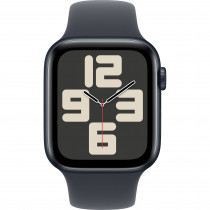 Apple Watch SE 2024 44mm (GPS+LTE) Midnight Aluminum Case w. Midnight Sport Band - M/L (MXG23)