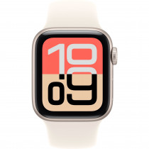 Apple Watch SE 3 40mm (GPS) Starlight Aluminium Case with Starlight Sport Band - S/M (MEH34)