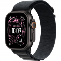 Apple Watch Ultra 3 49mm (GPS+LTE) Black Titanium Case with Black Alpine Loop - Medium (MF0V4)