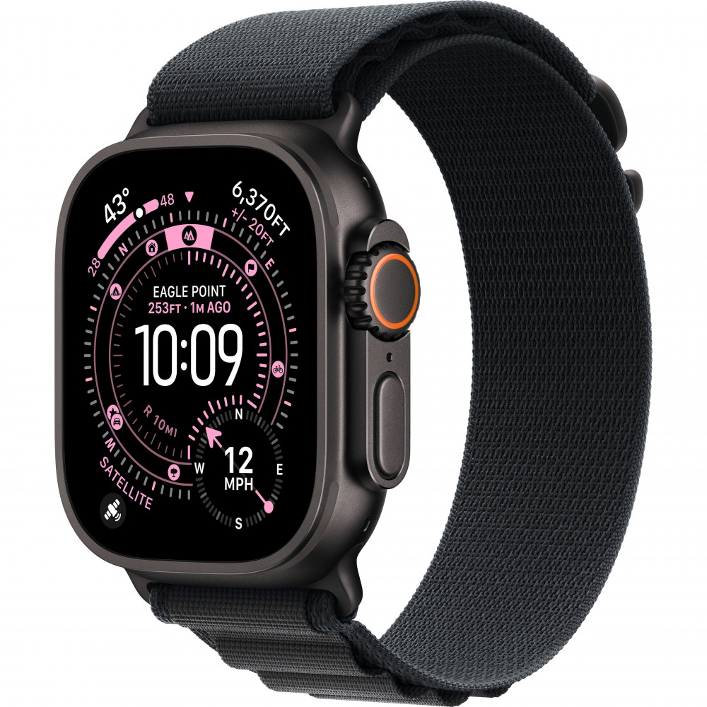 Apple Watch Ultra 3 49mm (GPS+LTE) Black Titanium Case with Black Alpine Loop - Medium (MF0V4) Apple Watch Ultra 3 49mm (GPS+LTE) Black Titanium Case with Black Alpine Loop - Medium (MF0V4)