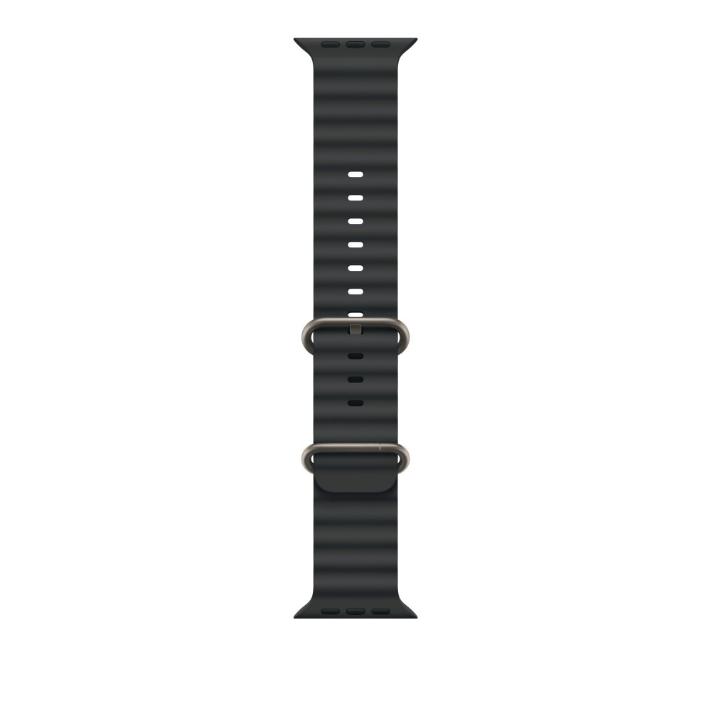 Ремінець Ocean Band для Apple Watch 49mm Black Ocean Band - Natural Titanium Finish (MXTL3) Ремінець Ocean Band для Apple Watch 49mm Black Ocean Band - Natural Titanium Finish (MXTL3)