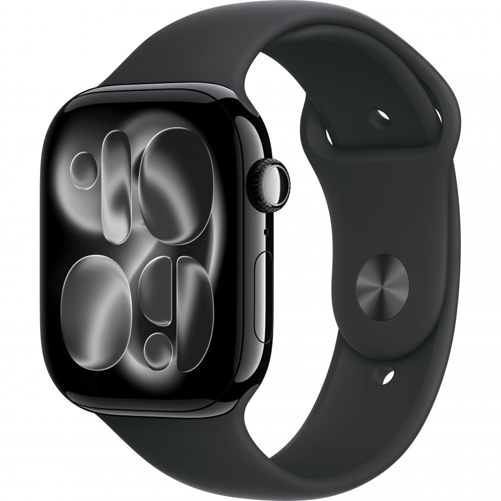 Apple Watch Series 11 46mm (GPS) Jet Black Aluminium Case with Black Sport Band - S/M (MEUW4) Apple Watch Series 11 46mm (GPS) Jet Black Aluminium Case with Black Sport Band - S/M (MEUW4)