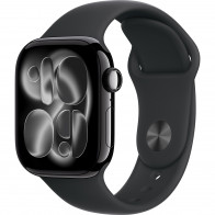 Apple Watch Series 11 42mm (GPS) Jet Black Aluminium Case with Black Sport Band - S/M (MEQT4)