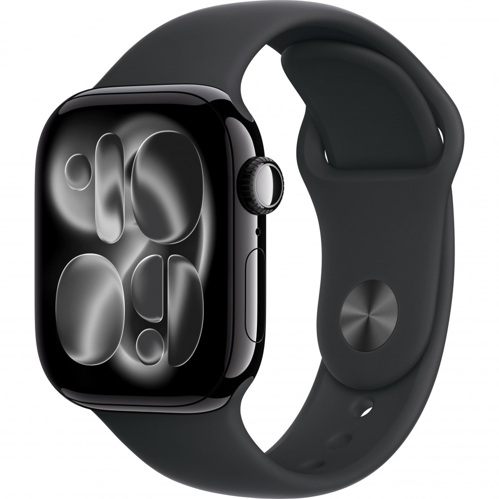 Apple Watch Series 11 42mm (GPS) Jet Black Aluminium Case with Black Sport Band - S/M (MEQT4) Apple Watch Series 11 42mm (GPS) Jet Black Aluminium Case with Black Sport Band - S/M (MEQT4)
