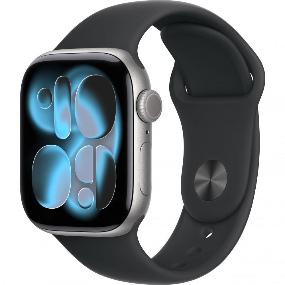 Apple Watch Series 11 42mm (GPS) Space Grey Aluminium Case with Black Sport Band - M/L (MEQX4) Apple Watch Series 11 42mm (GPS) Space Grey Aluminium Case with Black Sport Band - M/L (MEQX4)