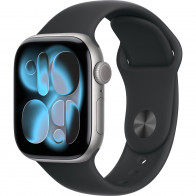 Apple Watch Series 11 42mm (GPS) Space Grey Aluminium Case with Black Sport Band - S/M (MEQW4)
