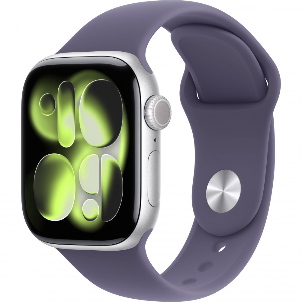 Apple Watch Series 11 42mm (GPS) Silver Aluminium Case with Purple Fog Sport Band - M/L (MEU74) Apple Watch Series 11 42mm (GPS) Silver Aluminium Case with Purple Fog Sport Band - M/L (MEU74)