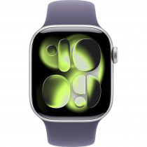Apple Watch Series 11 42mm (GPS) Silver Aluminium Case with Purple Fog Sport Band - M/L (MEU74)