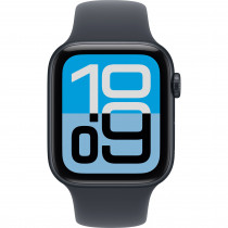 Apple Watch SE 3 44mm (GPS) Midnight Aluminium Case with Midnight Sport Band - S/M (MEHN4)