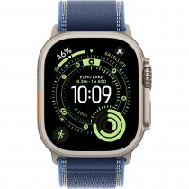 Apple Watch Ultra 3 49mm (GPS+LTE) Natural Titanium Case with Blue/Bright Blue Trail Loop - S/M (MEWR4)