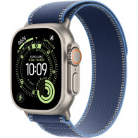 Apple Watch Ultra 3 49mm (GPS+LTE) Natural Titanium Case with Blue/Bright Blue Trail Loop - S/M (MEWR4)